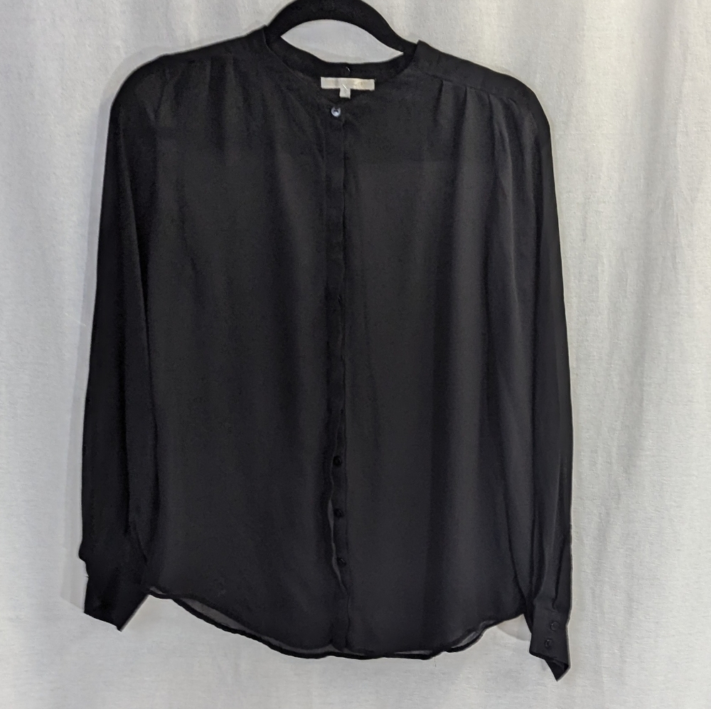 Gold Hawk Size Small Sheer Black Blouse